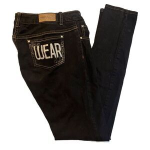 ROCAWEAR SKINNY WOMENS JEANS SIZE 9 DARK BLUE